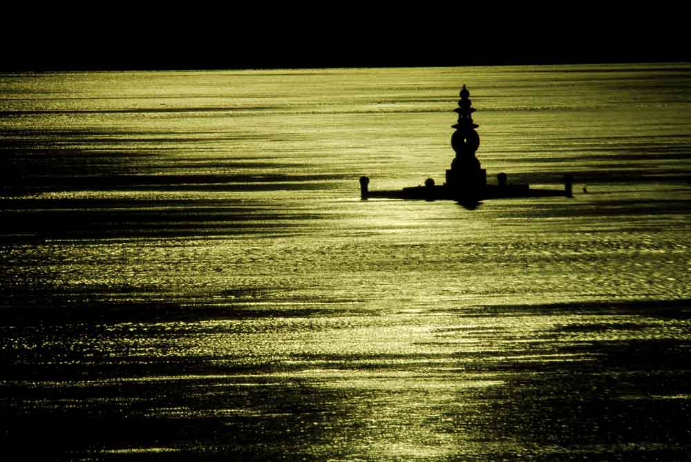 天鹅湖日落