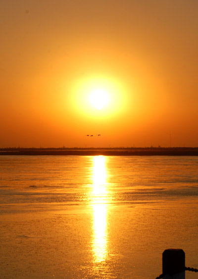 天鹅湖日落