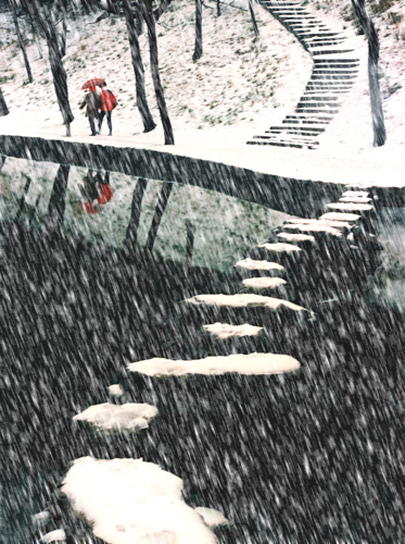 学习 为《雪韵》配雪花