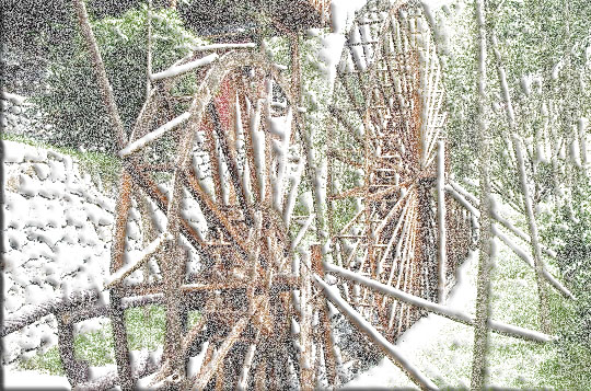 把图片变成美丽的雪景