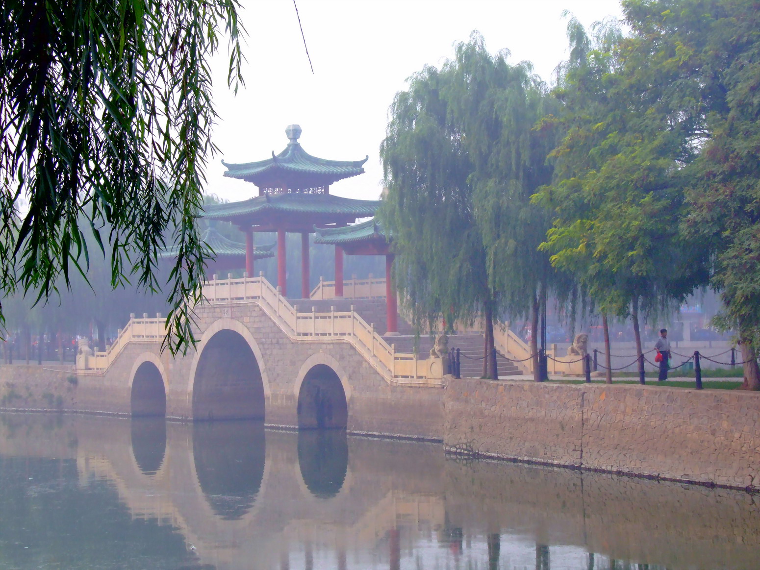 晨雾中的新蕾公园