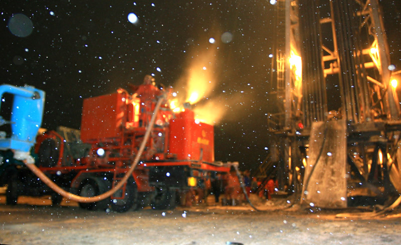雪夜固井