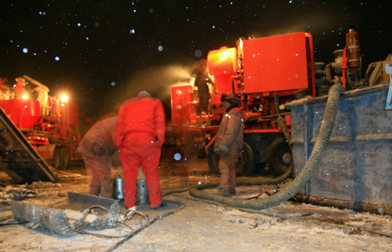 雪夜固井