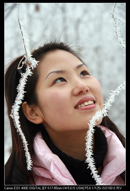 4日在绿色庄园拍摄雾淞几张
