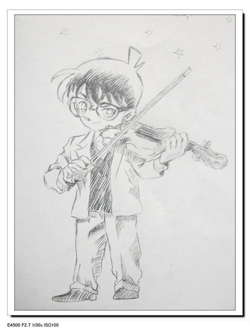 同学女儿的素描作品