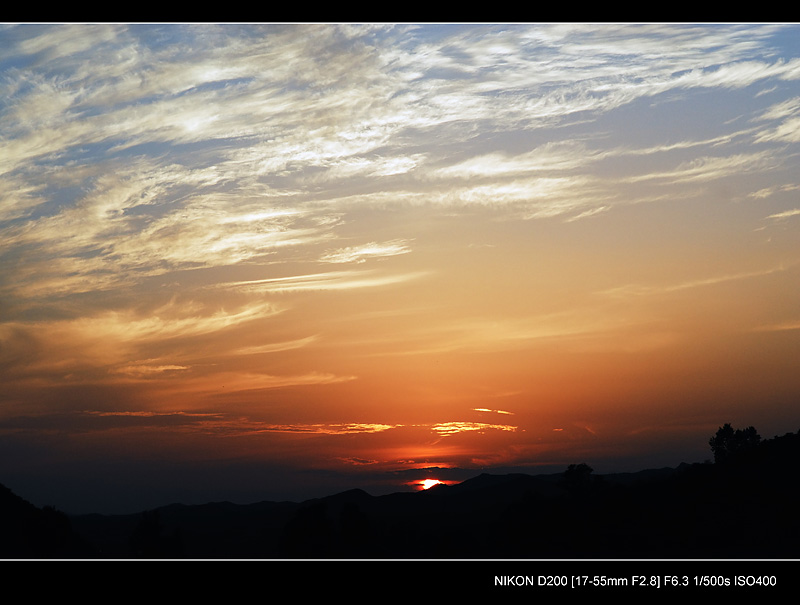 一组夕阳