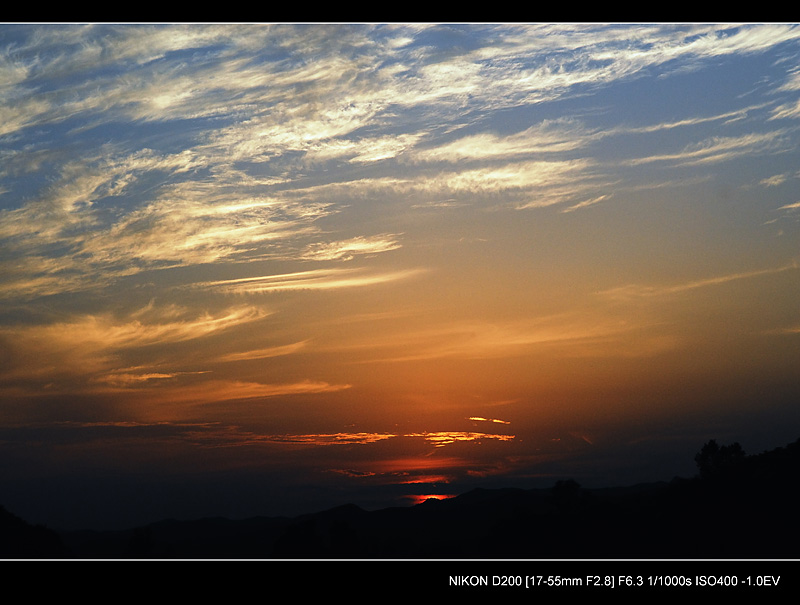 一组夕阳