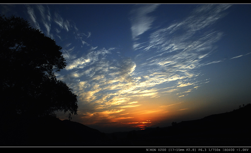 一组夕阳