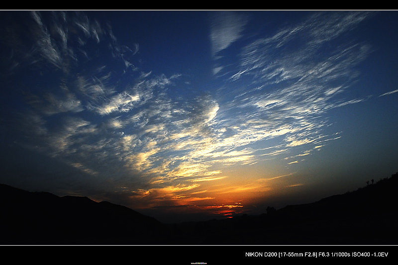 一组夕阳