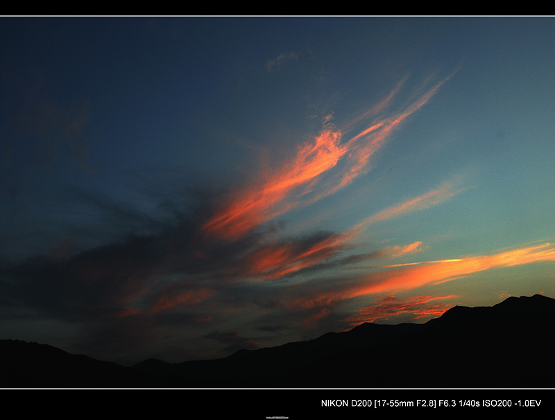 一组夕阳
