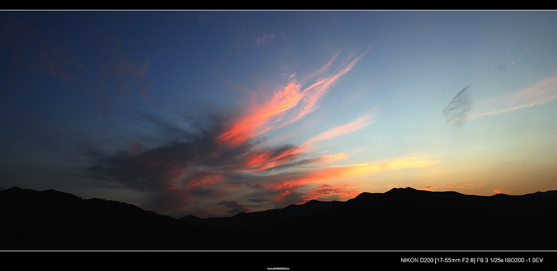 一组夕阳