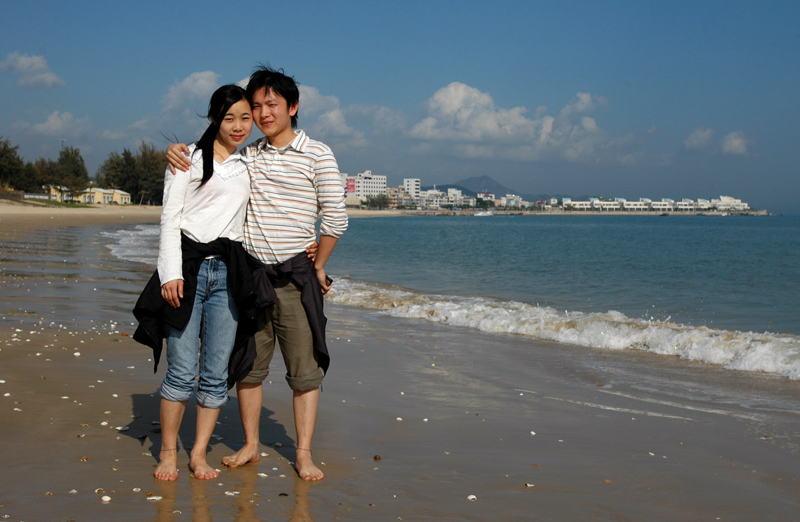 蓝天、白云、沙滩、情侣2007.2.7