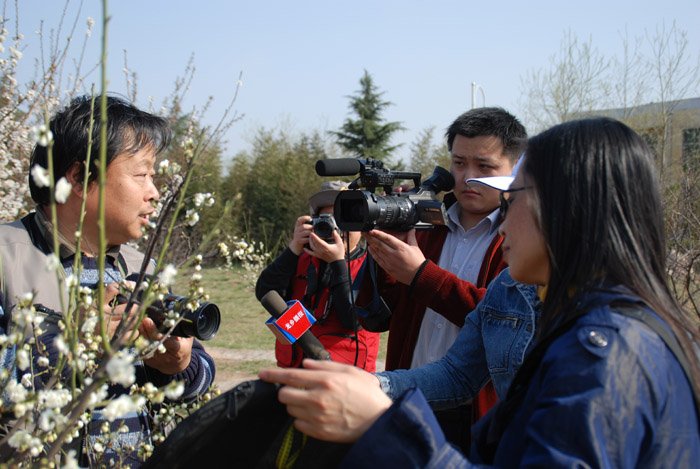 濮阳电视台采访花絮——开心摄影在春天