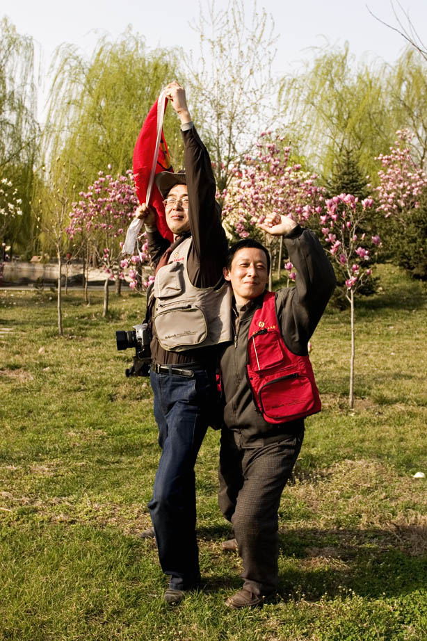 濮阳电视台采访花絮——开心摄影在春天