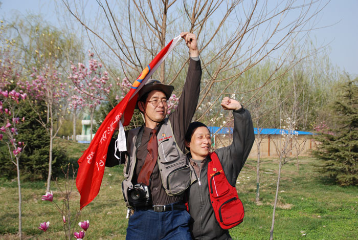 濮阳电视台采访花絮——开心摄影在春天