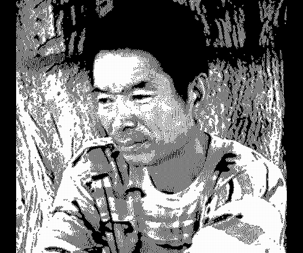 人物黑白肖像［思考］