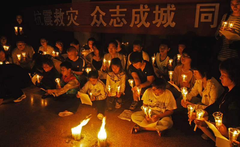 祈福---中原地带为地震灾区祈福活动