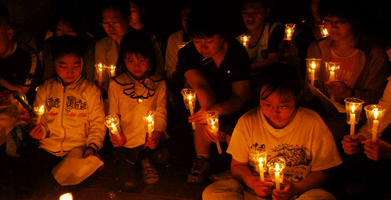 祈福---中原地带为地震灾区祈福活动
