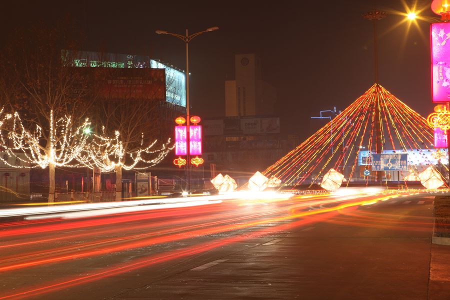 过年几张夜景图