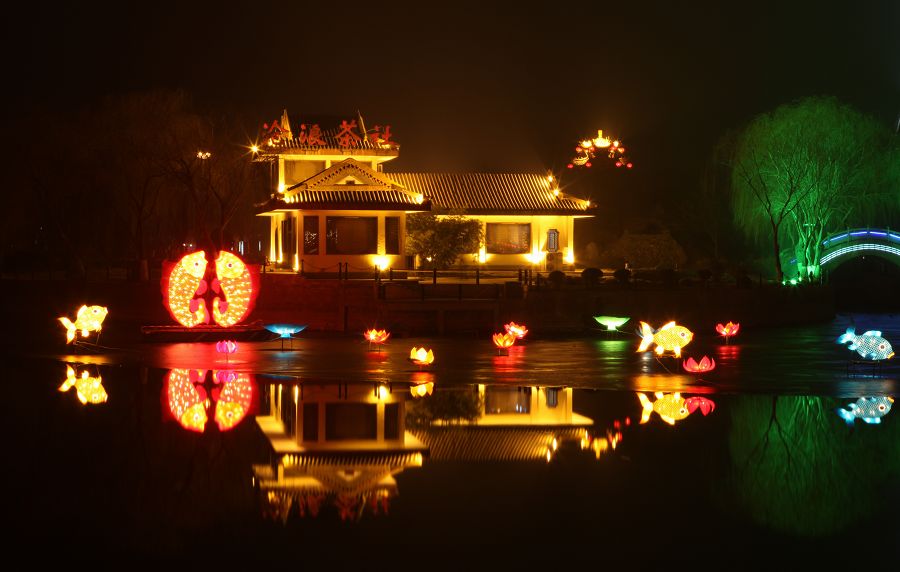 过年几张夜景图