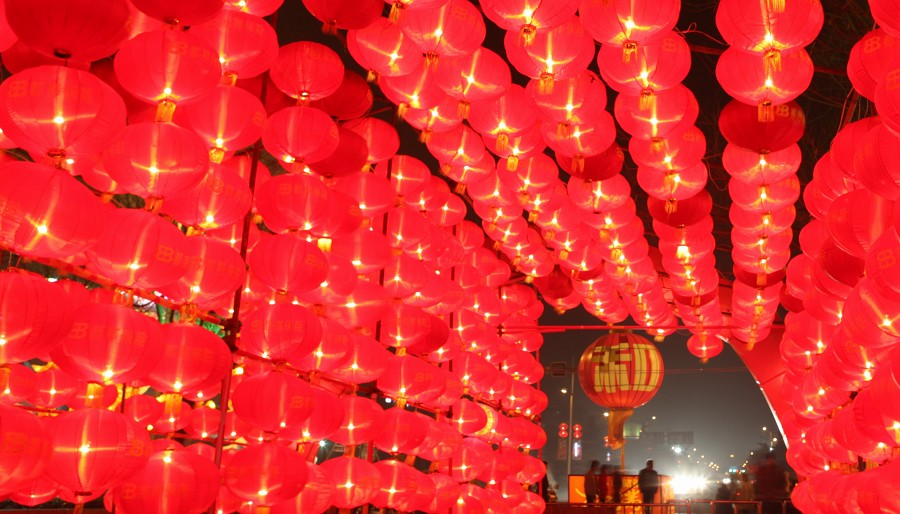 过年几张夜景图