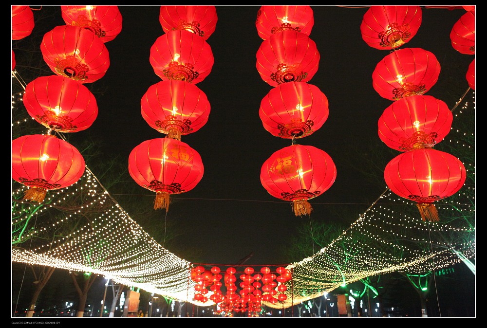 过年几张夜景图