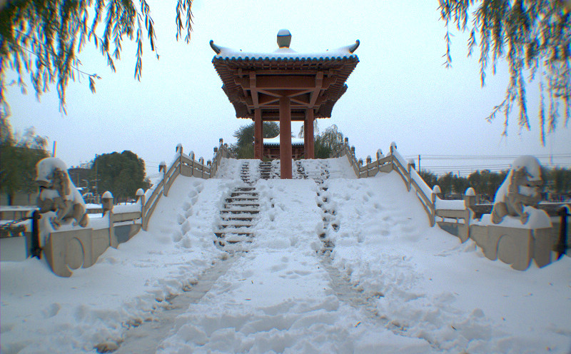 第一次学拍雪景