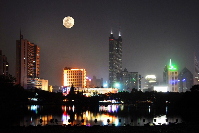 元霄节拍的几张深圳夜景