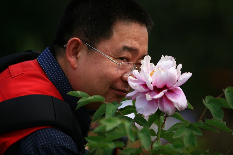 他在花丛中.啊.