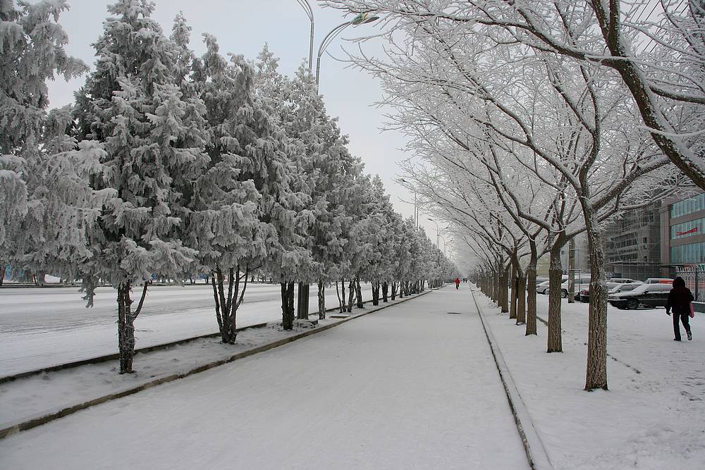 雪雾蒙蒙库尔勒