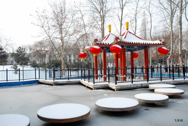 拍雪景去也