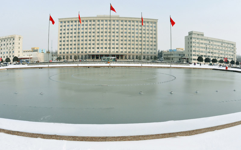 油城飘瑞雪金虎兆丰年