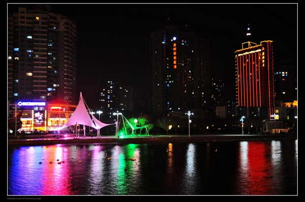 孔雀河冬季夜景