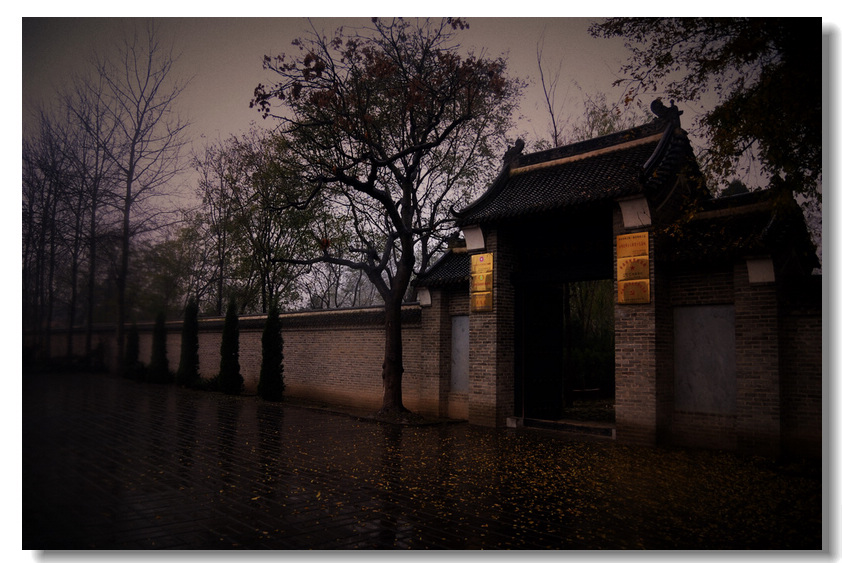 雨中的单拐
