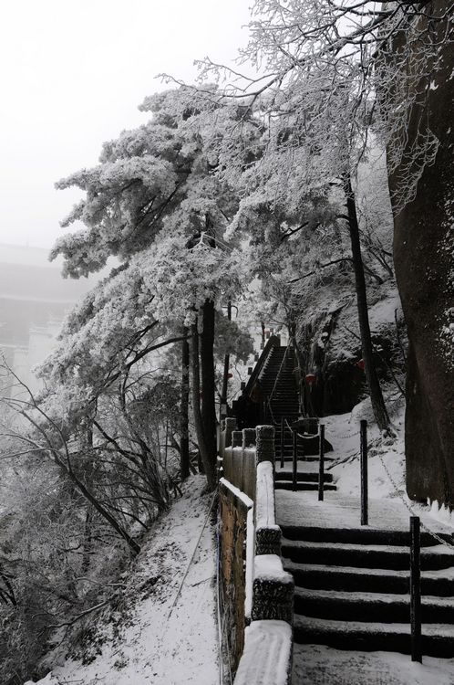 九华山雪景