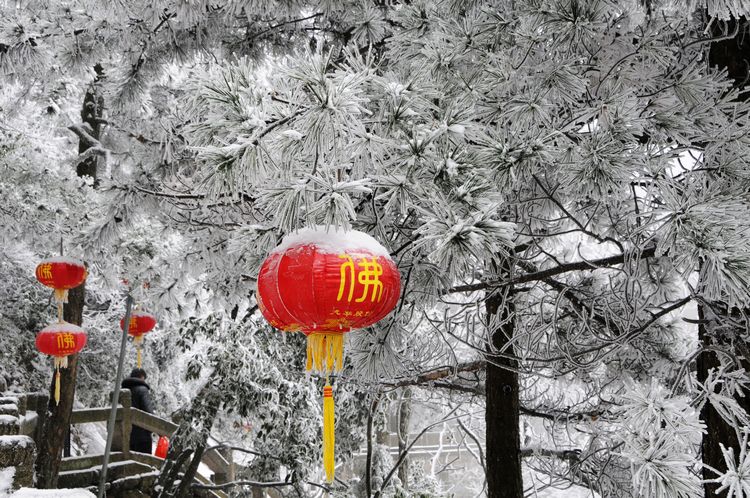 九华山雪景