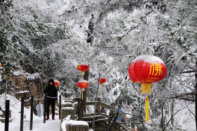 九华山雪景