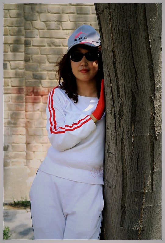 照几张骑行美女