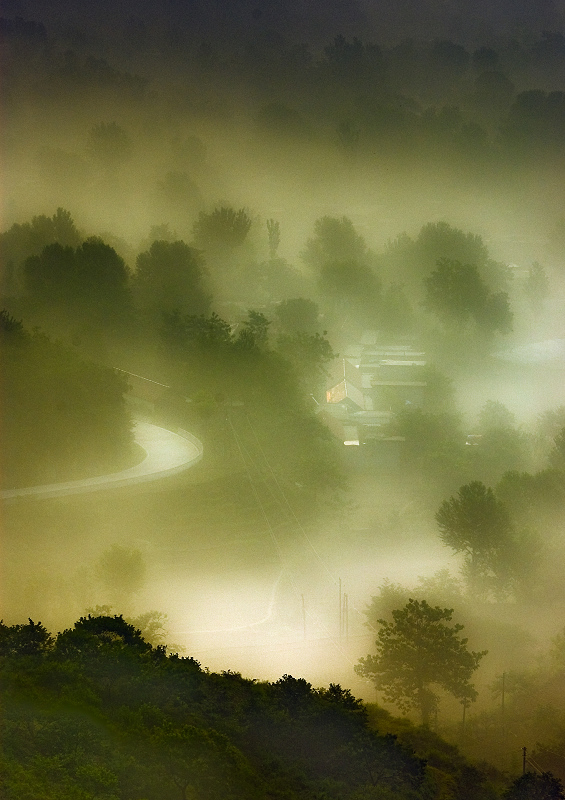 水墨官营村，济南七星台