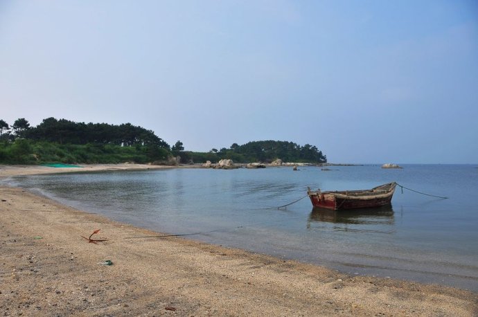 在大海边