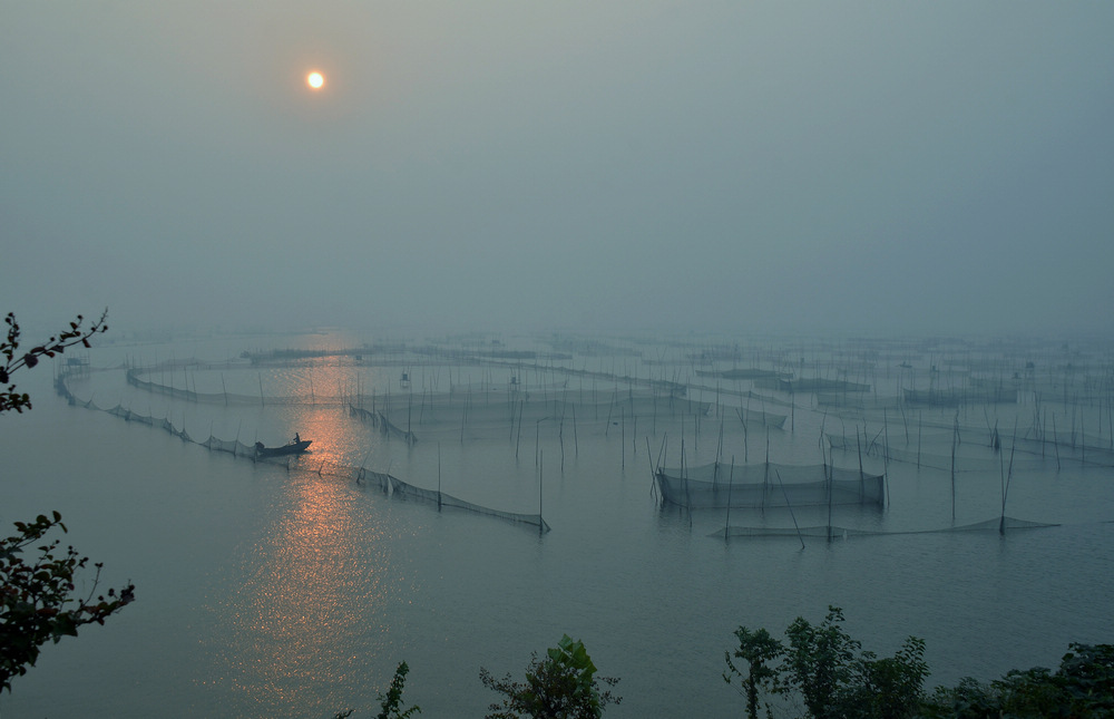 雾锁湖光映秀色---东平湖
