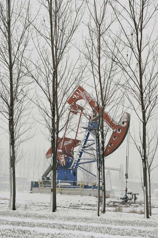 顶风冒雪采油忙