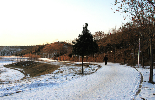 踏雪游濮水公园