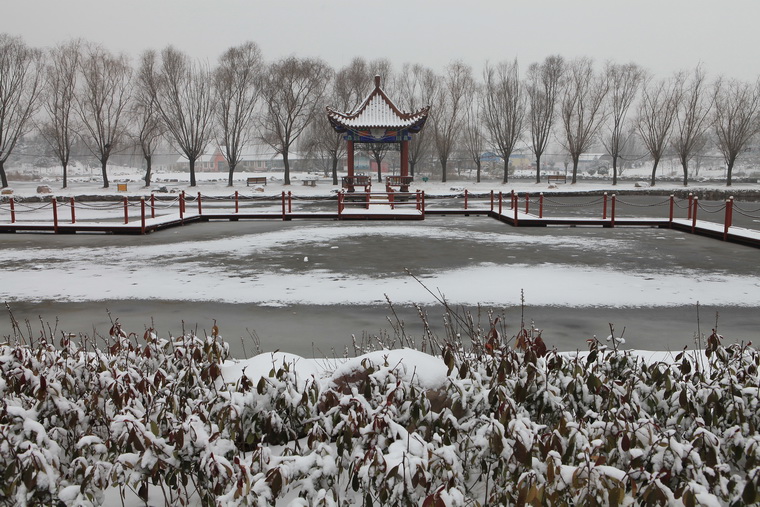 濮上园的雪景也很美