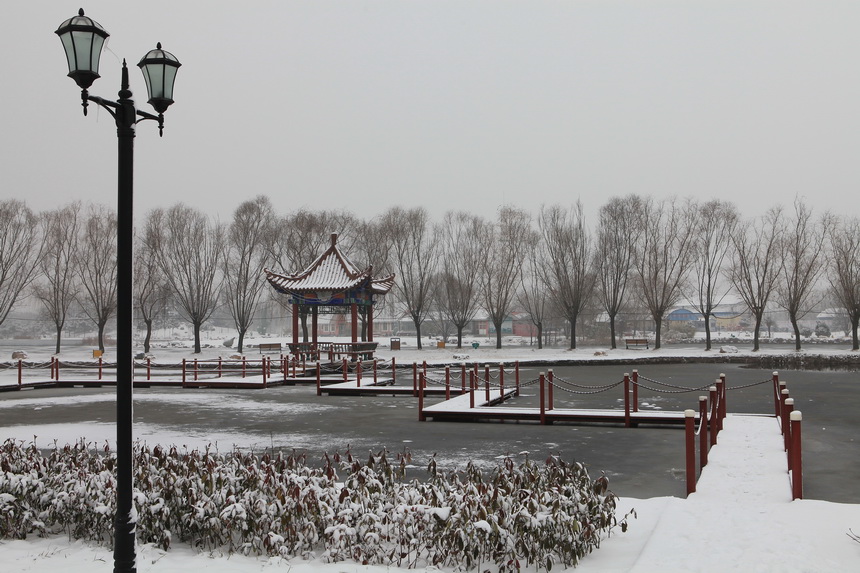 濮上园的雪景也很美