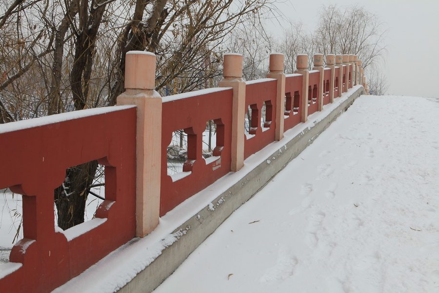 濮上园的雪景也很美