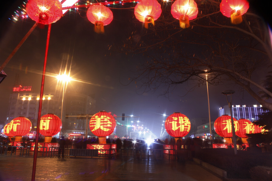 初五夜拍龙都广场