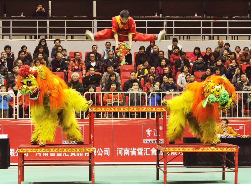 濮阳。全国舞龙、舞狮擂台赛