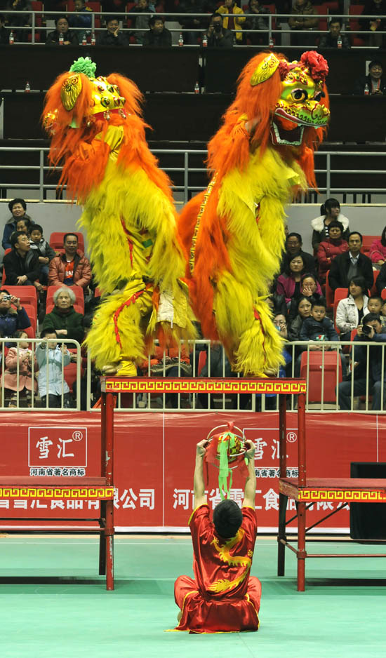 濮阳。全国舞龙、舞狮擂台赛