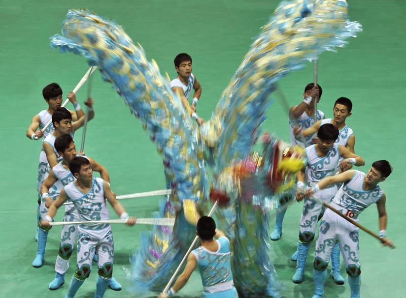 濮阳。全国舞龙、舞狮擂台赛